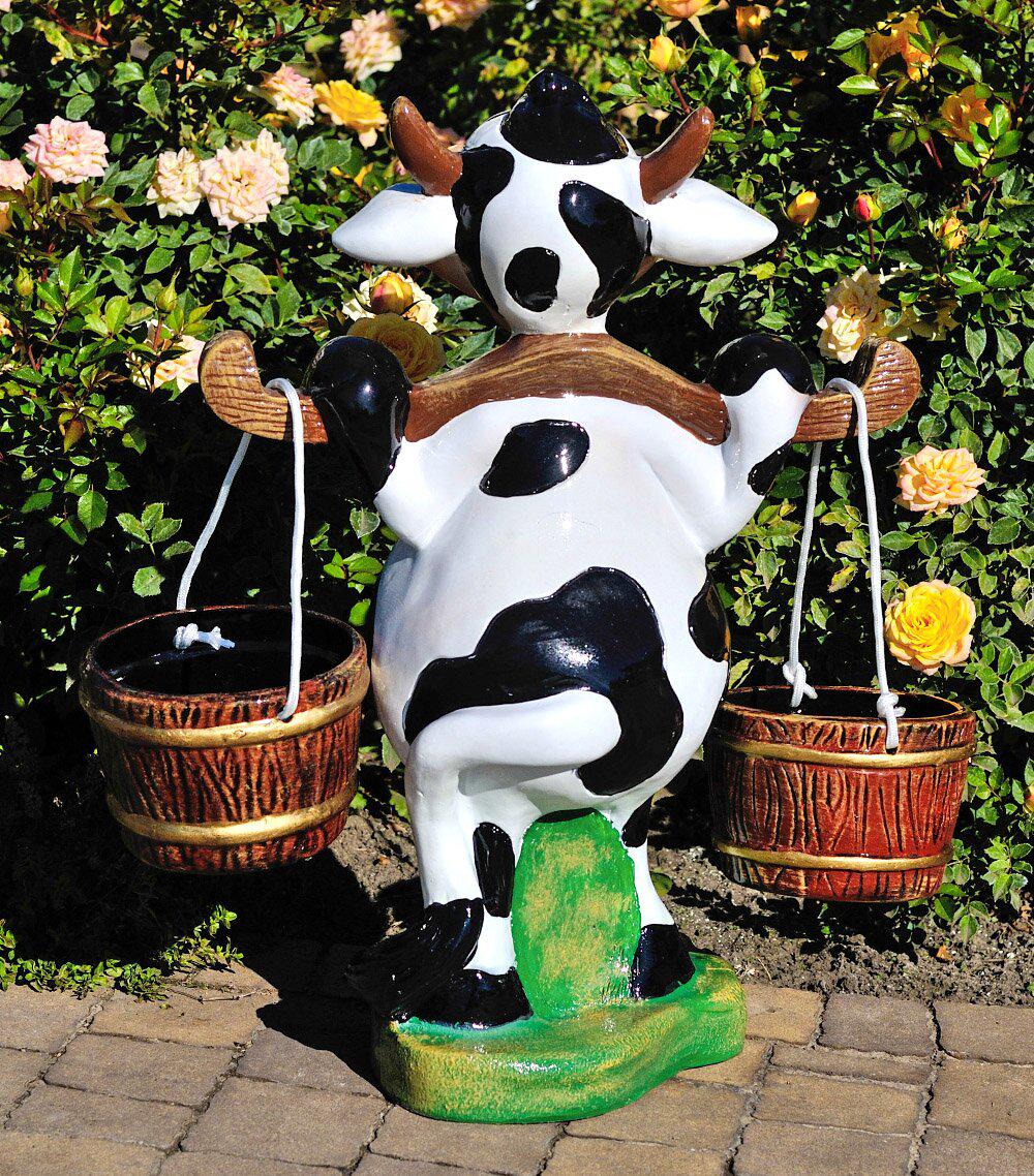 Подставка для цветов Корова с ведрами 50 см (162) - фото 4 Подставка для цветов Корова с ведрами 50 см (162) - фото 4