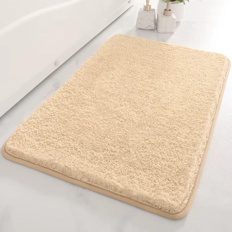 Коврик для ванной комнаты и душа для ног микрофибра антискользящий 40х60 см Бежевый