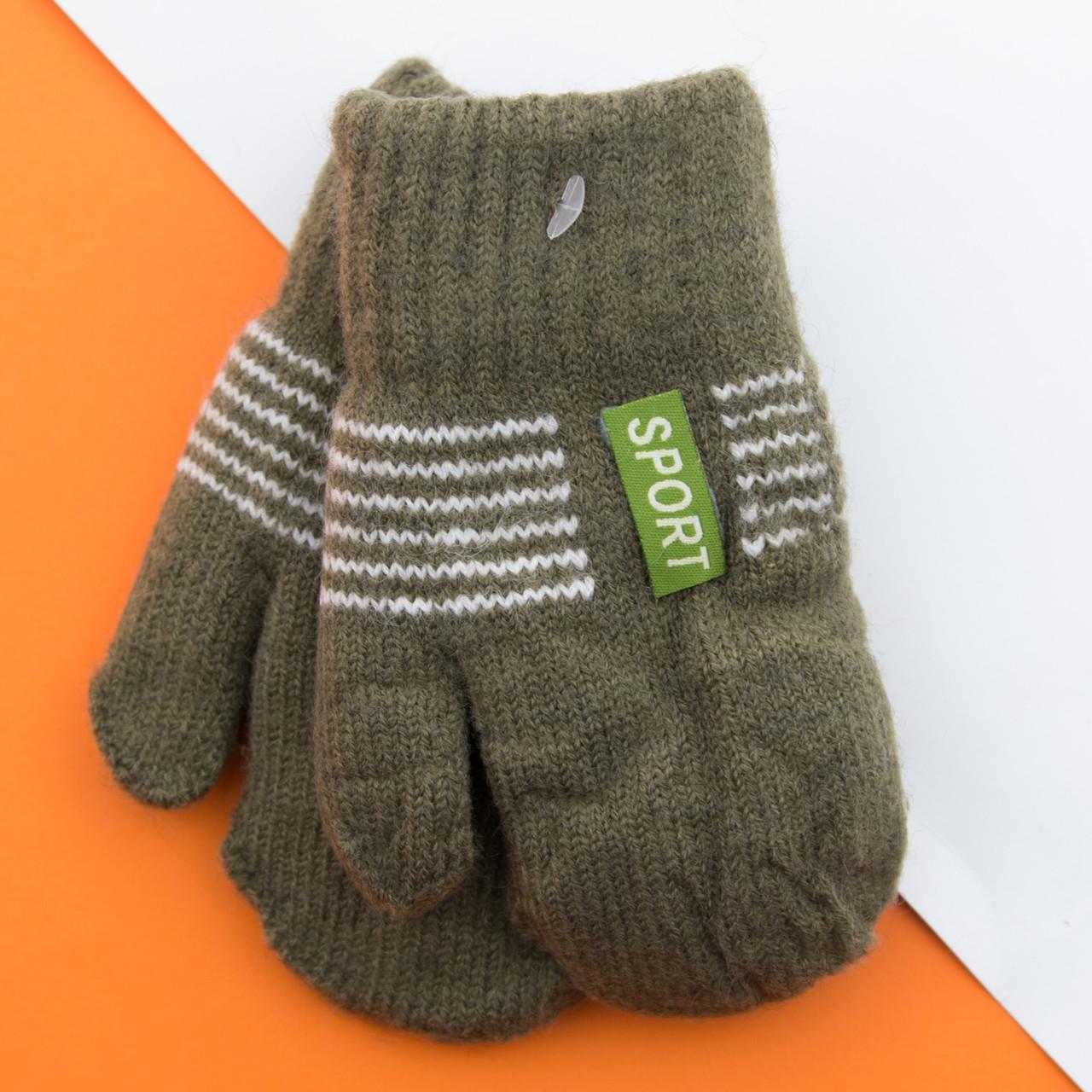 Варежки для мальчиков зимние двойные на 1-2 года "SPORT" 22-7-32 Хаки (DR009893) Варежки для мальчиков зимние двойные на 1-2 года "SPORT" 22-7-32 Хаки (DR009893)