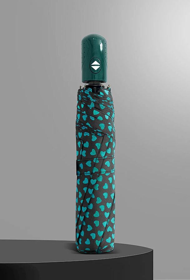 Зонтик складной автомат Hearts 8 спиц купол 110 см Green (30256) - фото 6 Зонтик складной автомат Hearts 8 спиц купол 110 см Green (30256) - фото 6