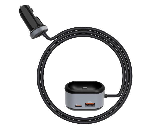 Зарядное устройство автомобильное Xo CC29 2 USB 3A QC3.0 PD для AirPods Black