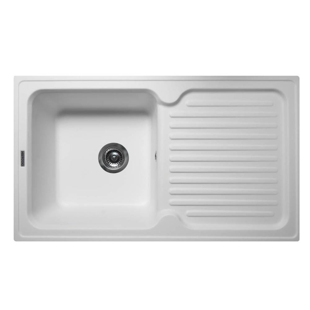 Мийка кухонна MIRAGGIO ORLEAN 861x496 прямокутна з крилом Білий (MG-0000038)