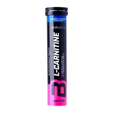 Жироспалювач BioTech Effervescent L-Carnitine 500 мг 20 таблеток Чорниця/Малина (BTH-00068-2)