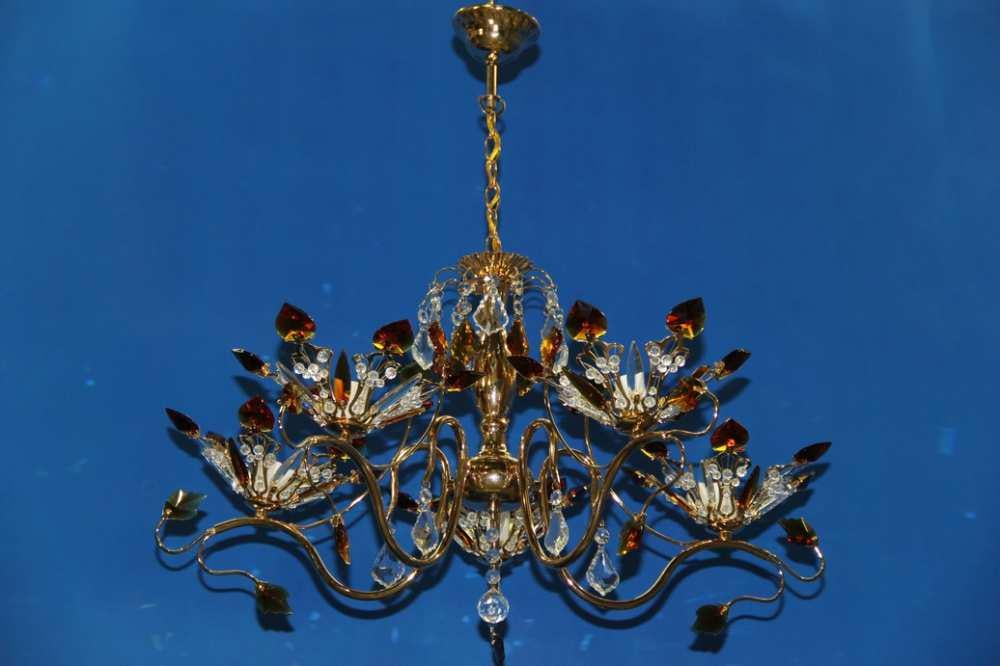 Хрустальная люстра L524/5 FGD/BRN Золото/Коричневый (AN000612)