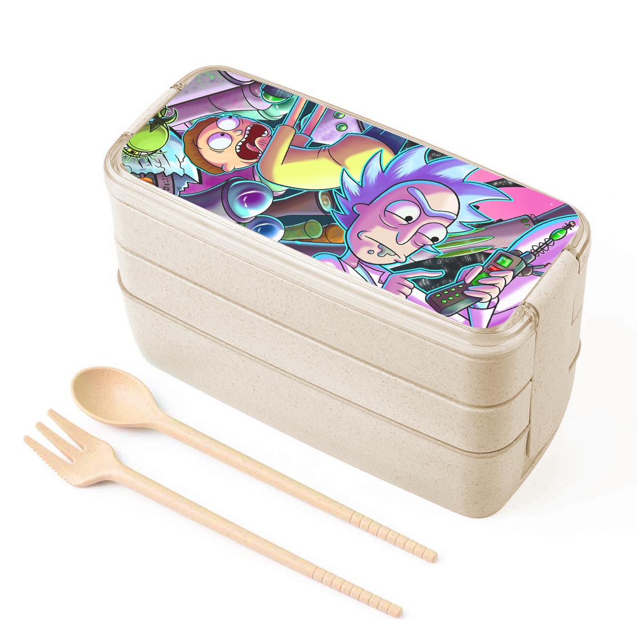 Ланч-бокс Rick and Morty 900 мл с вилкой и ложкой (34713-1561)
