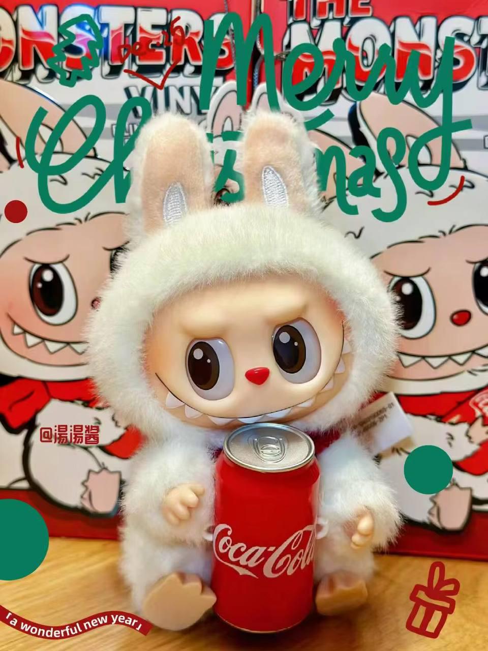 М'яка іграшка-брелок Labubu Coca Cola банка