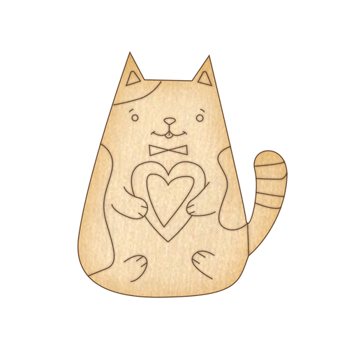 Заготовка з фанери №80 Кіт-2 (5592)