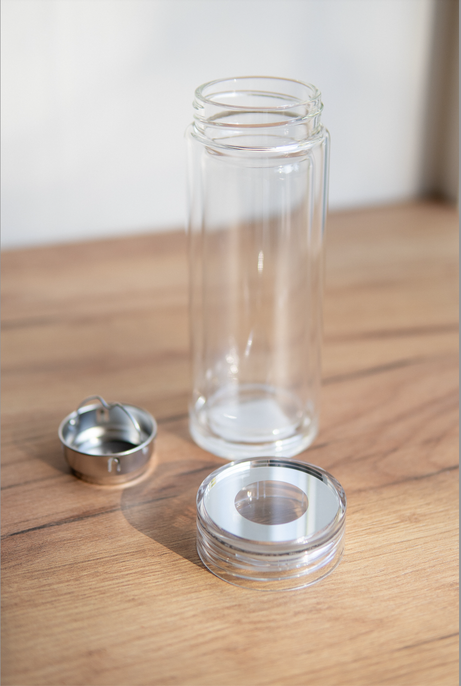 Термос скляний з подвійною стінкою 320 мл Білий (Q004-2) - фото 2 Термос скляний з подвійною стінкою 320 мл Білий (Q004-2) - фото 2