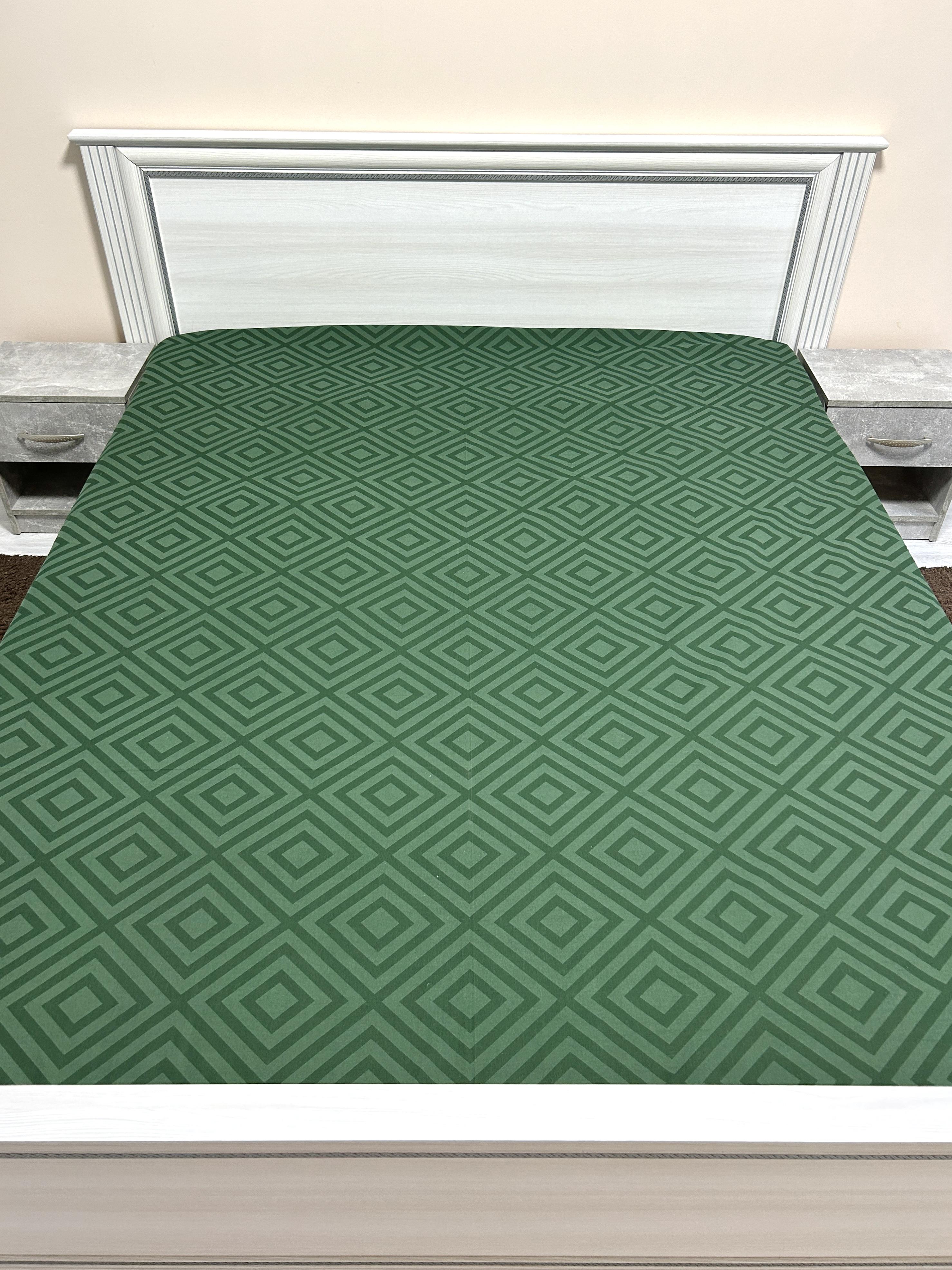 Простынь на резинке Ромбики 160х200 см Зеленый (G-134/WP/-160) Простынь на резинке Ромбики 160х200 см Зеленый (G-134/WP/-160)