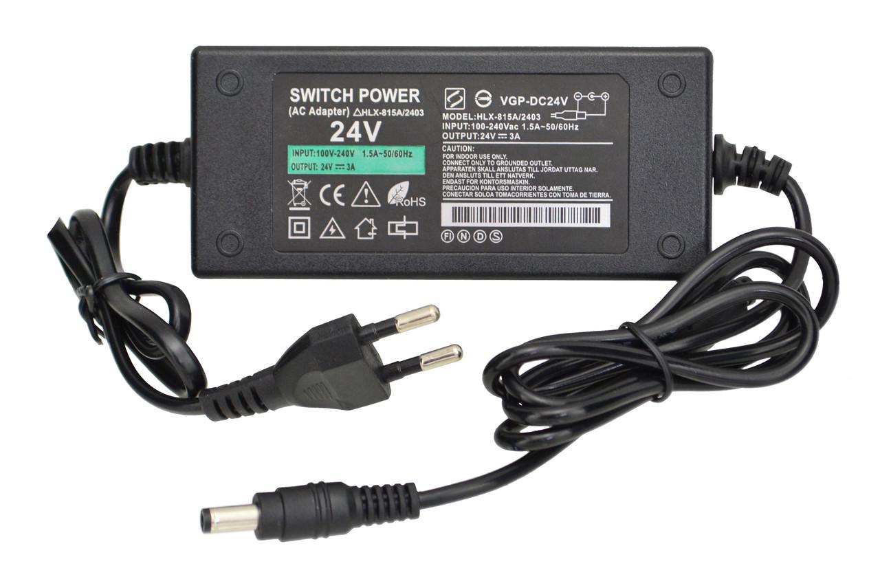 Блок питания универсальный Rias HLX-815A 24 V 3 A 5,5х2,5 мм Black (3_04709)