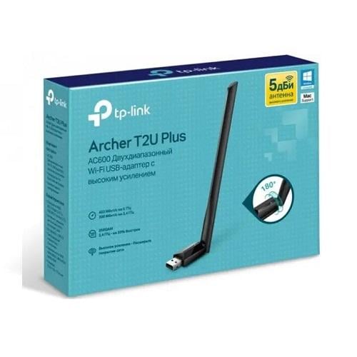 Адаптер TP-Link Archer WiFi T2U plus AC600 USB 2.0 5dBi 433 Мбит/с (559654) - фото 3 Адаптер TP-Link Archer WiFi T2U plus AC600 USB 2.0 5dBi 433 Мбит/с (559654) - фото 3