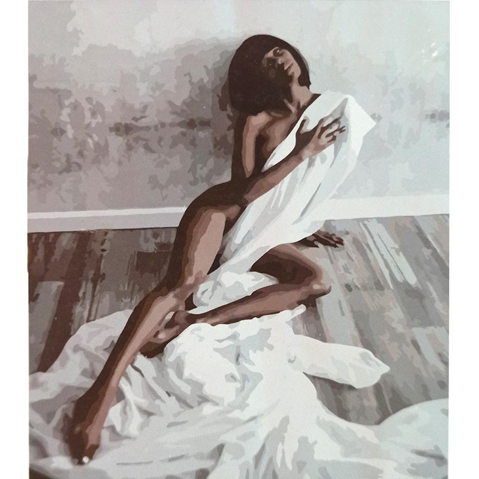 Картина за номерами Strateg Преміум Тіло в ковдрі 30x40 см (SS-6593) Картина за номерами Strateg Преміум Тіло в ковдрі 30x40 см (SS-6593)