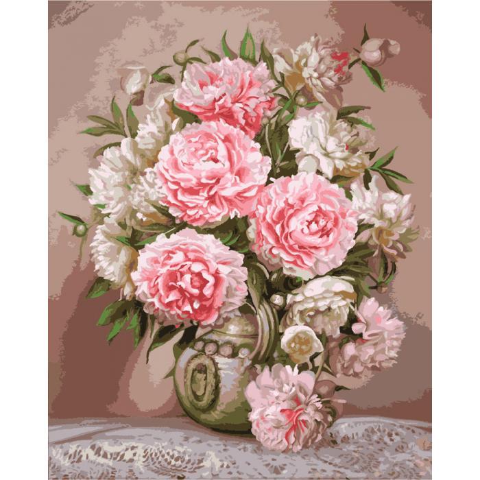 Картина за номерами Ідейка "Аромат півоній" 40х50 см (skl-КНО2065)