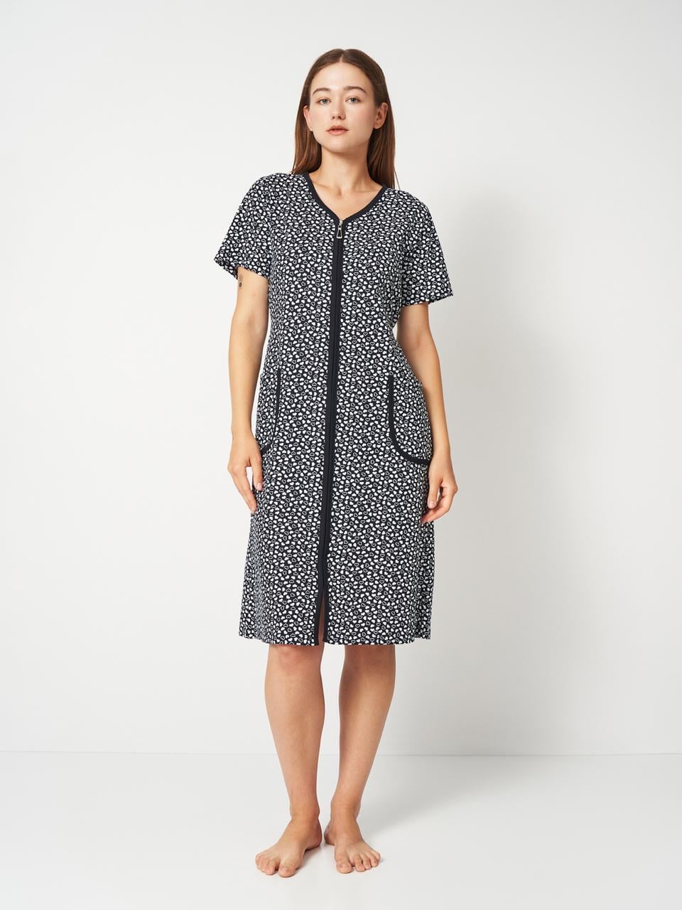 Халат Romeo Life хлопок 3XL Темно-синий (4099-11-3XL)