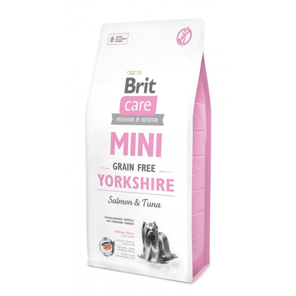 Корм сухой Brit CARE Grain Free Mini Yorkshire для йоркширских терьеров с лососем и тунцем 7 кг (8595602520213)