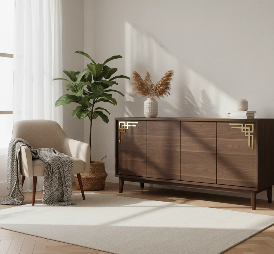 Декор зеркальный угловой DFA для стен и мебели 2 шт. Золотой (YA00094-G)