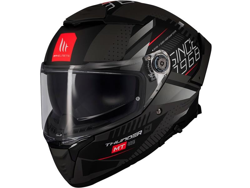 Мотошлем MT HELMETS Thunder 4 Luminance D1 L Black Matt/Grey (47586)