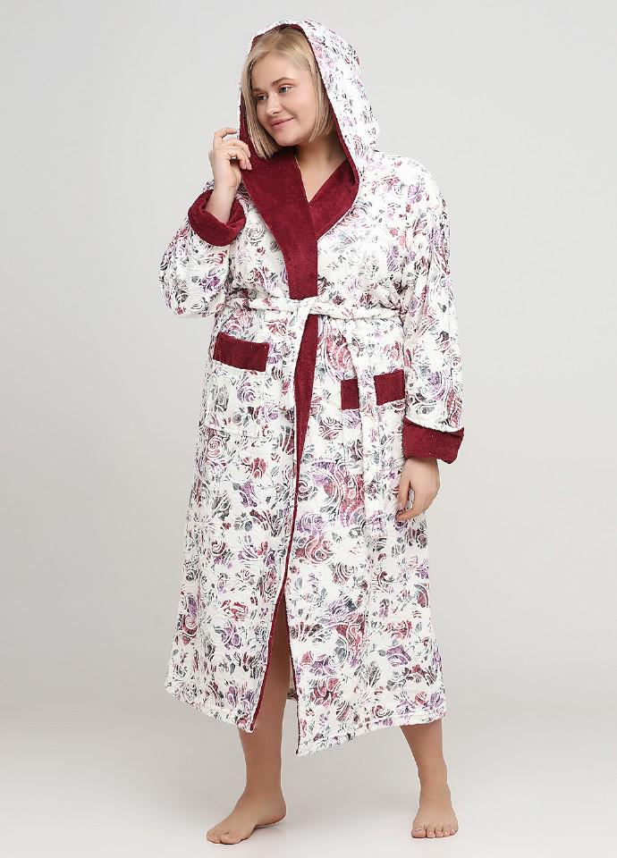 Халат Wild Love 5XL Разноцветный/Бордовый(7)