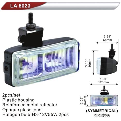 Фара дополнительная DLAA 8023-RY 2хH3-12V 126х53 мм (37654)