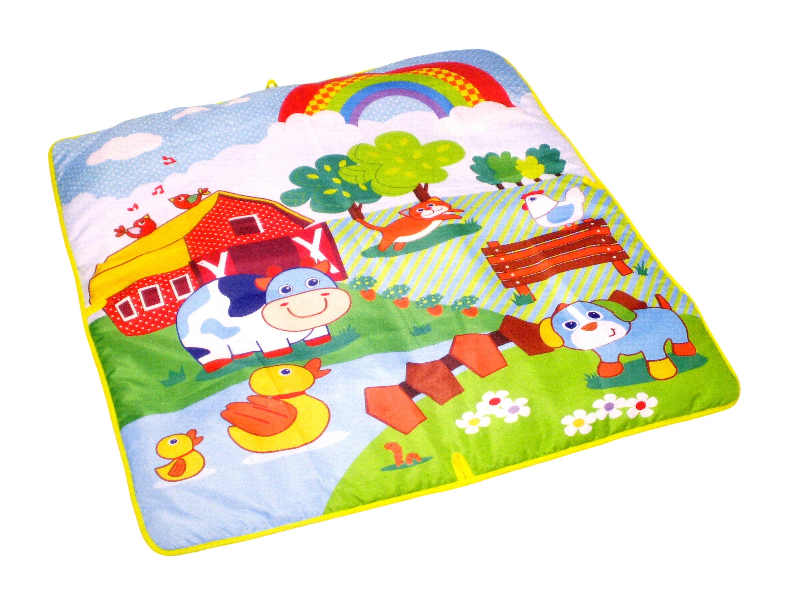Килимок ігровий для малюків з брязкальцем/дзеркальцем/гризунками - фото 3 Килимок ігровий для малюків з брязкальцем/дзеркальцем/гризунками - фото 3