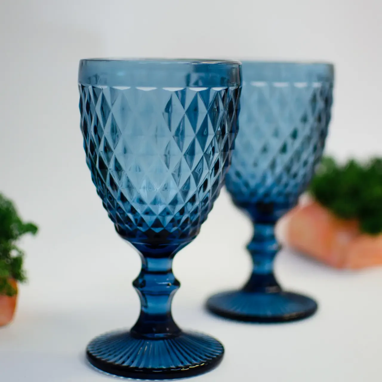 Набір келихів для вина Elodia Вінтаж 320 мл 6 шт. Синій - фото 5 Набір келихів для вина Elodia Вінтаж 320 мл 6 шт. Синій - фото 5