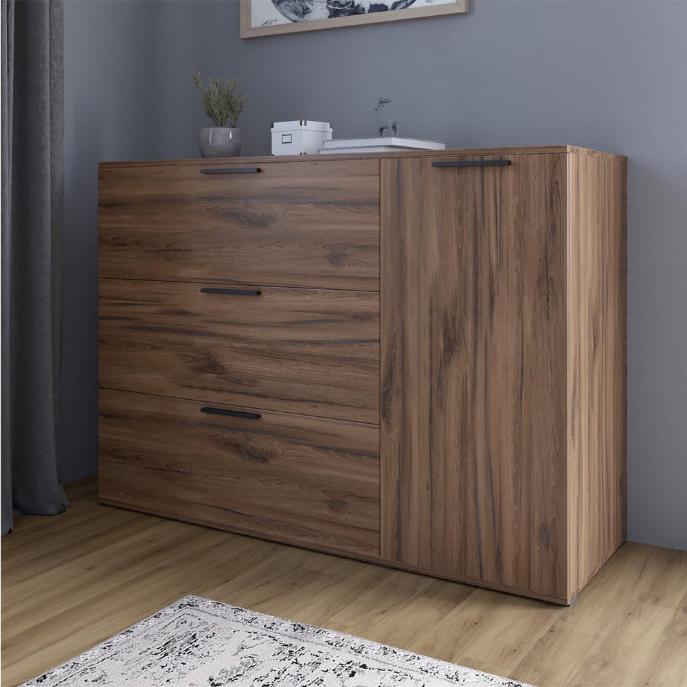 Комод Lion Краш 120x43x86 см Дуб Ливорно (LION-044157)