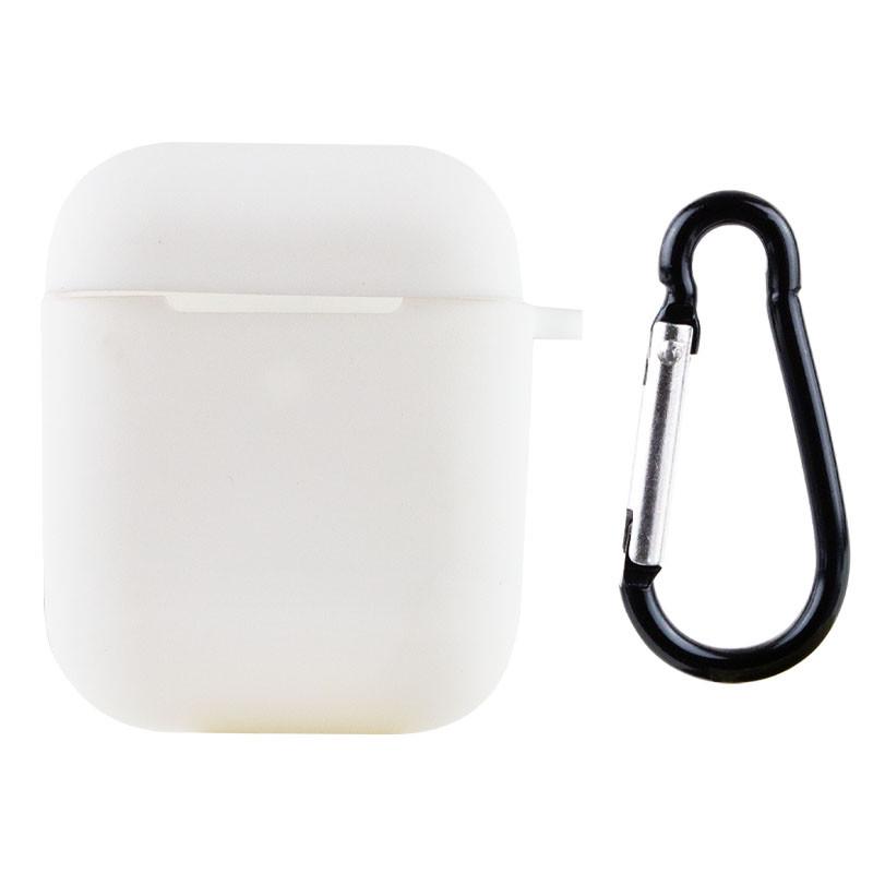 Футляр для наушников противоударный силиконовый AirPods 1/2 White (00000044078_1)