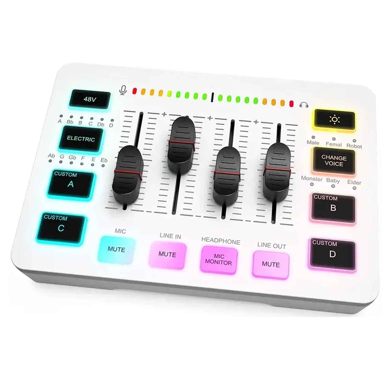 Микшерный пульт игровой подкастовый аудиоинтерфейс для ПК и стримов (26769674)