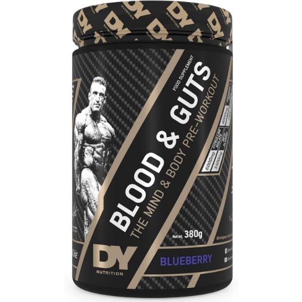 Предтренировочный комплекс DY Nutrition Blood and Guts Blueberry 380 г/20 порций (28351648)