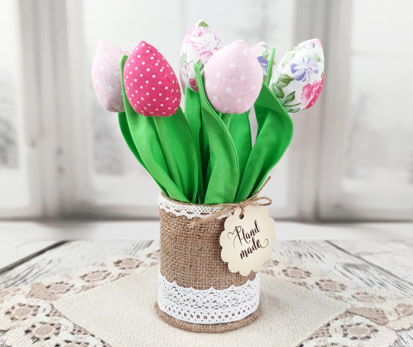 Искусственные тюльпаны тильда в кашпо Розовый (1857060833) Искусственные тюльпаны тильда в кашпо Розовый (1857060833)