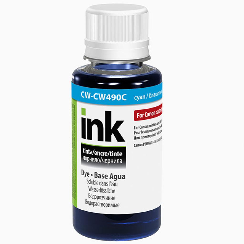 Чернила CW Canon PIXMA G1400/G2400/G3400 Cyan CW-CW490C01 100 мл (CW-CW490C01)