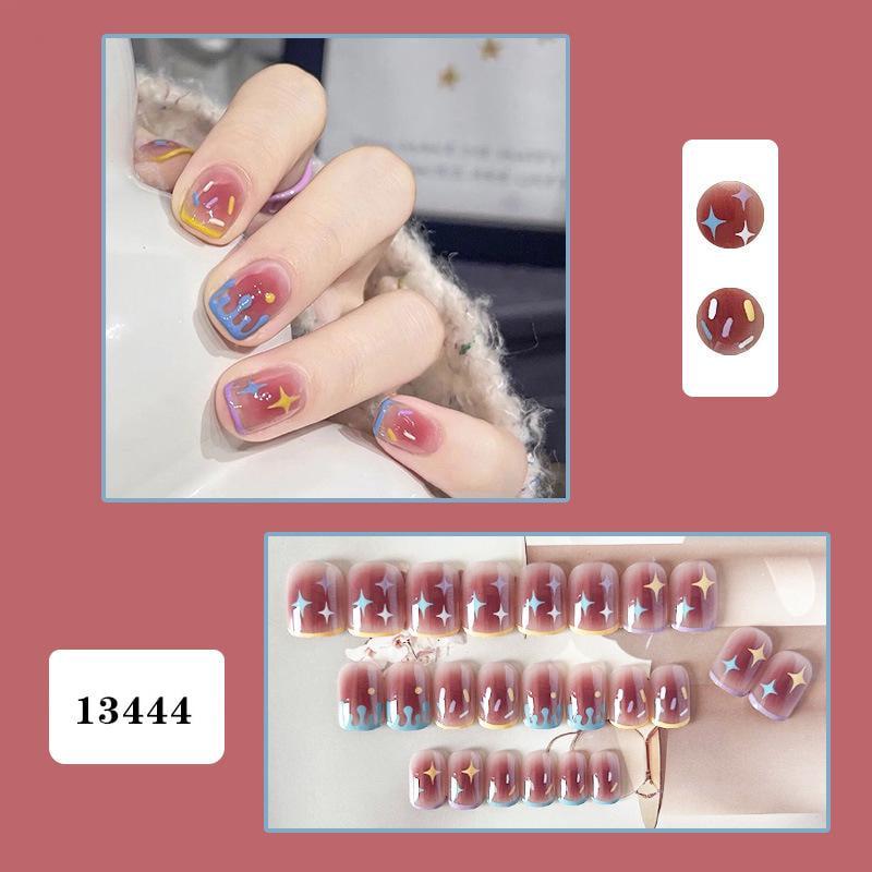 Накладные ногти с клеем Bananahall 13444 24 шт. Коричневый (A9882) - фото 2 Накладные ногти с клеем Bananahall 13444 24 шт. Коричневый (A9882) - фото 2