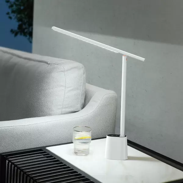 Лампа настільна портативна BASEUS LED Smart Eye Reading Desk Lamp переносна з вбудованим акумулятором 2200 mAh White (DGZG-02) - фото 9