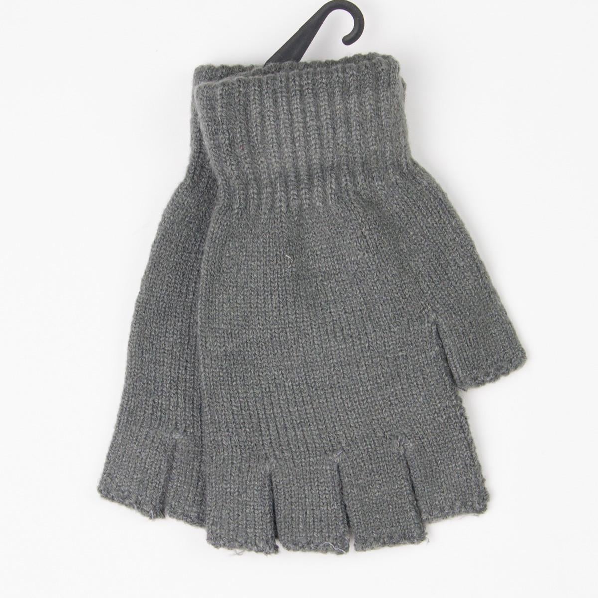 Мужские вязанные митенки № 19-5-14 размер 20-25 Серый (DR007683)