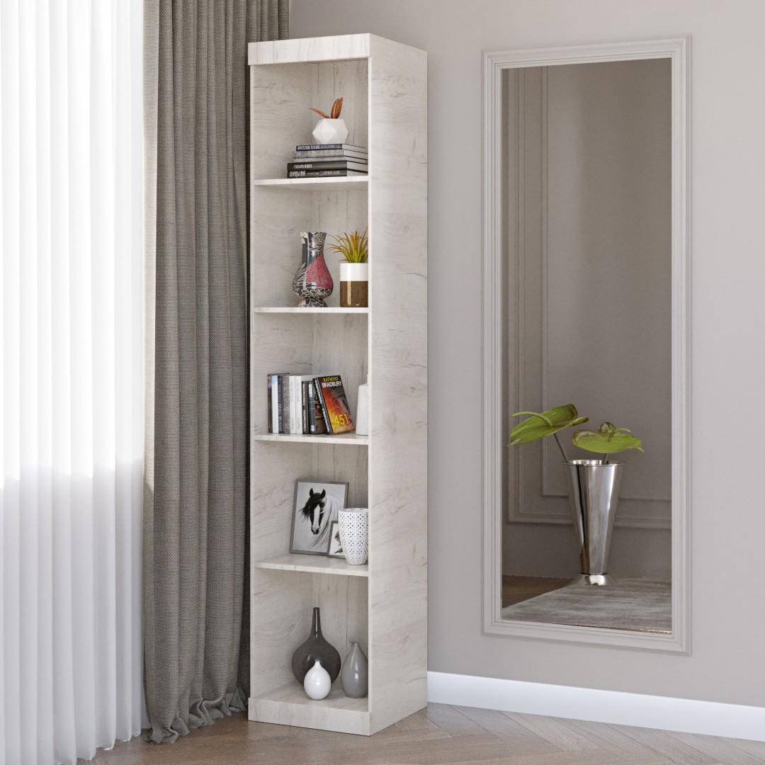 Пенал Everest Соната открытый 400х376х2050 мм Дуб крафт белый (11270) - фото 2 Пенал Everest Соната открытый 400х376х2050 мм Дуб крафт белый (11270) - фото 2