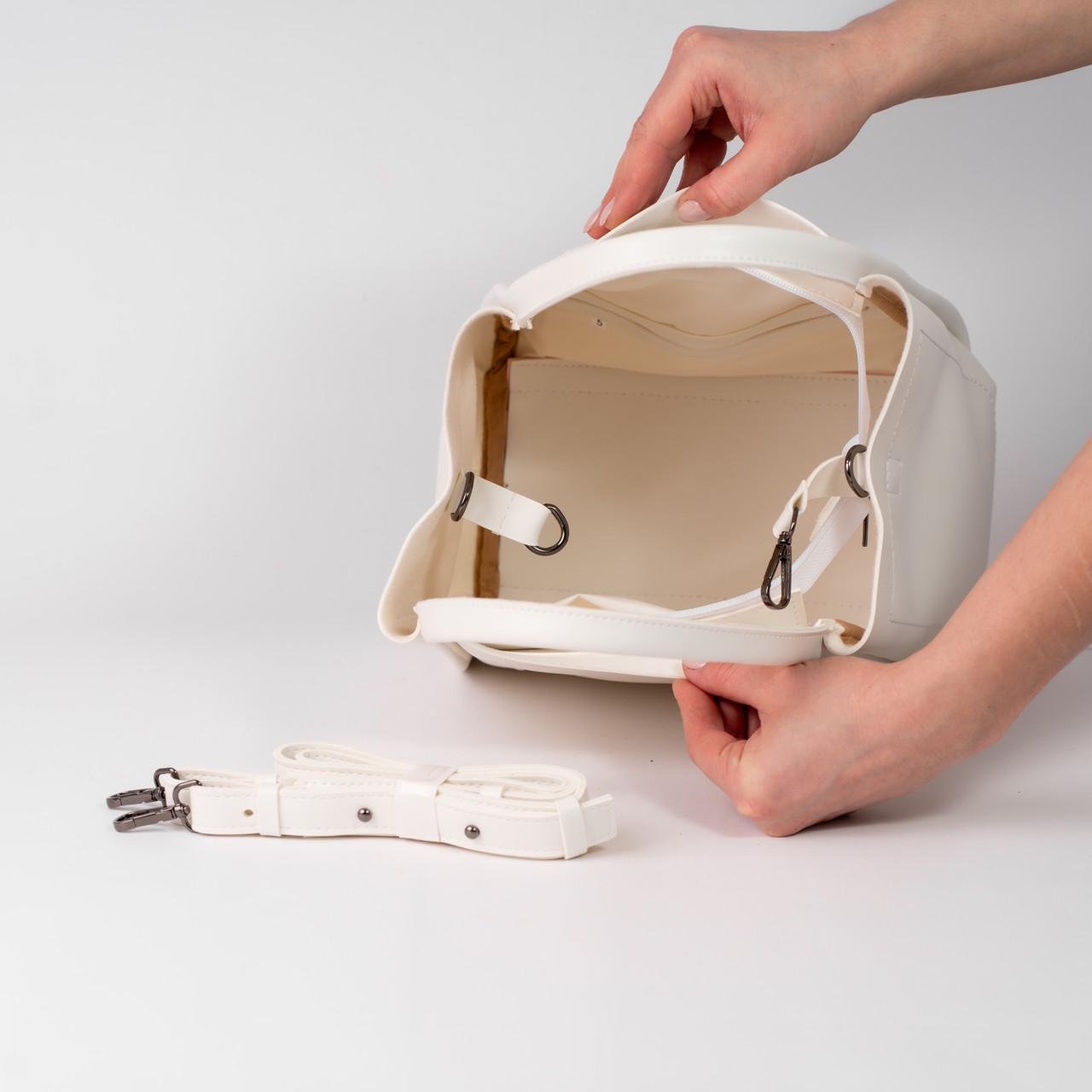 Сумка женская шопер XENIA № 10-24 Белый - фото 3