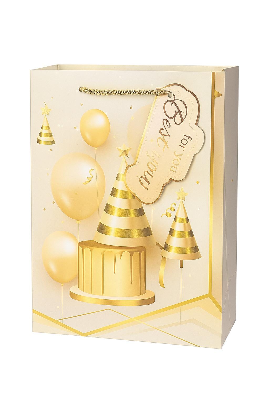 Пакет подарочный бумажный R33229-S S Birthday party 18х23х10 см (2200000374417)