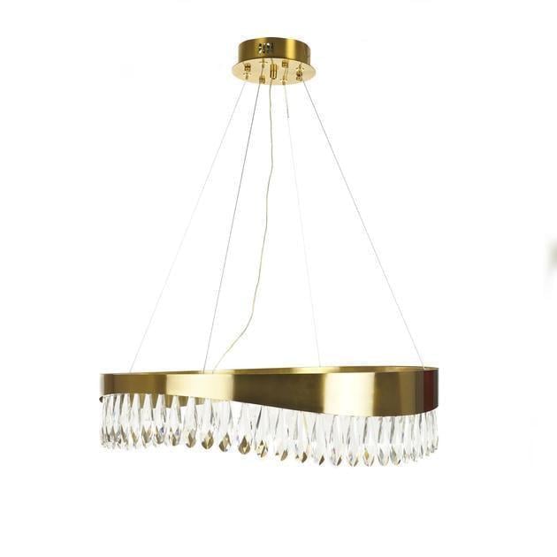 Люстра підвісна світлодіодна Sirius Ш 88069/400 46W кришталева 3000-6500К IP20 Золотий (00000138869)