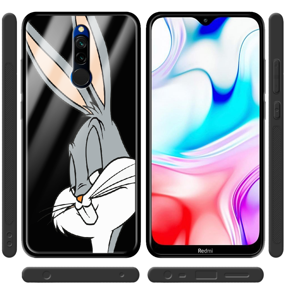 Чехол Boxface Xiaomi Redmi 8 Lucky Rabbit Черный силикон со стеклом (38411-bk81-39408) - фото 2