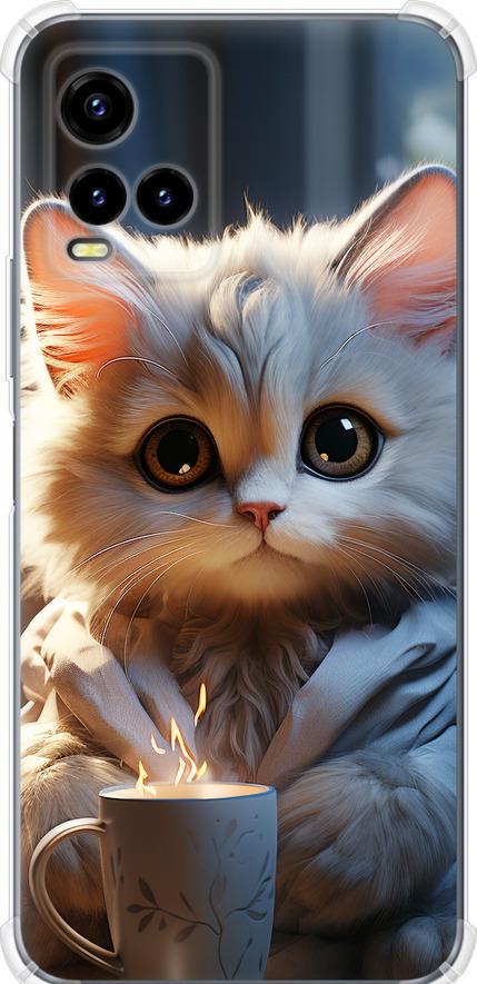Чехол на Vivo Y33s White cat (5646sp-2643-42517) Чехол на Vivo Y33s White cat (5646sp-2643-42517)