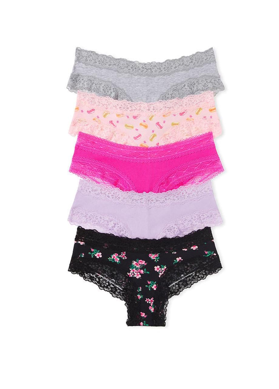 Набір жіночих трусиків Victoria's Secret бразиліана бавовна S Різнокольоровий (2033248268)