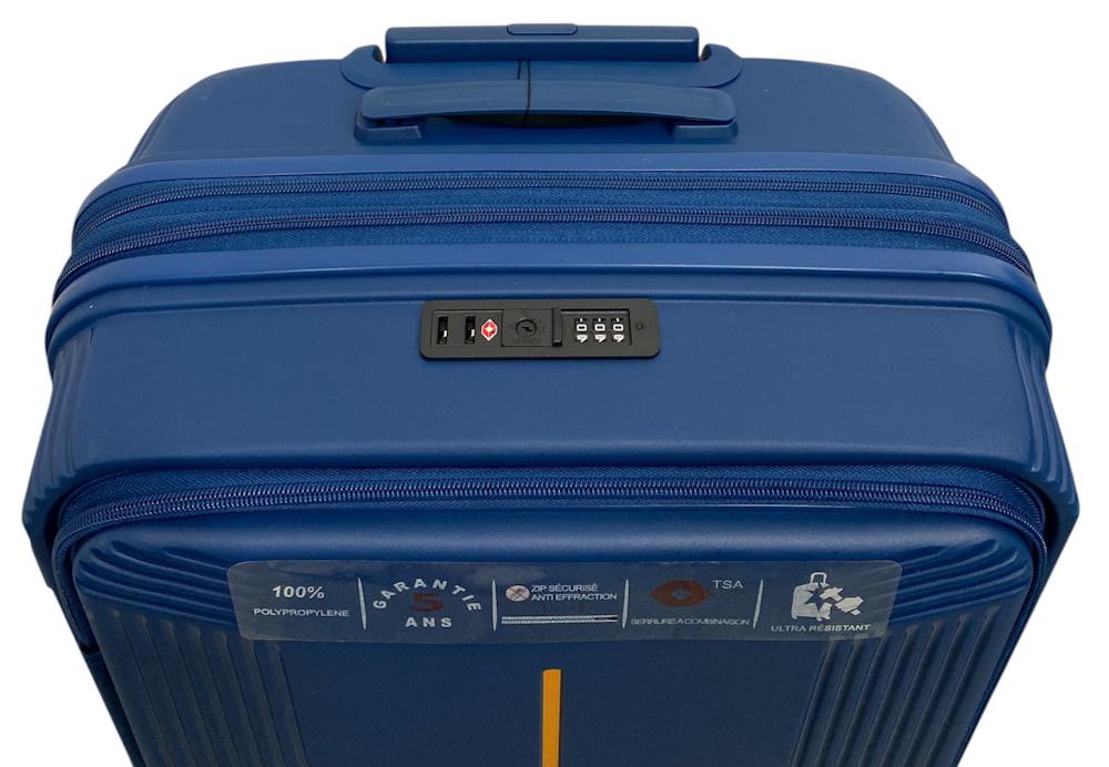 Валіза середня Airtex 647 поліпропілен M Синій - фото 5