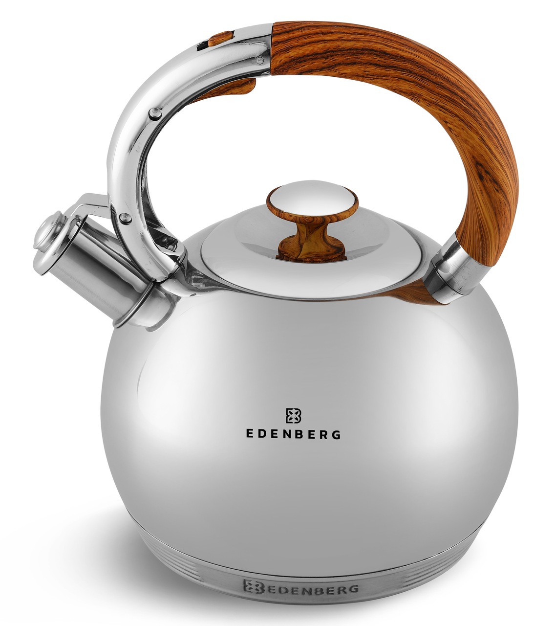 Чайник Edenberg из нержавеющей стали с свистком 3,0 л Коричневый (EB-7006)
