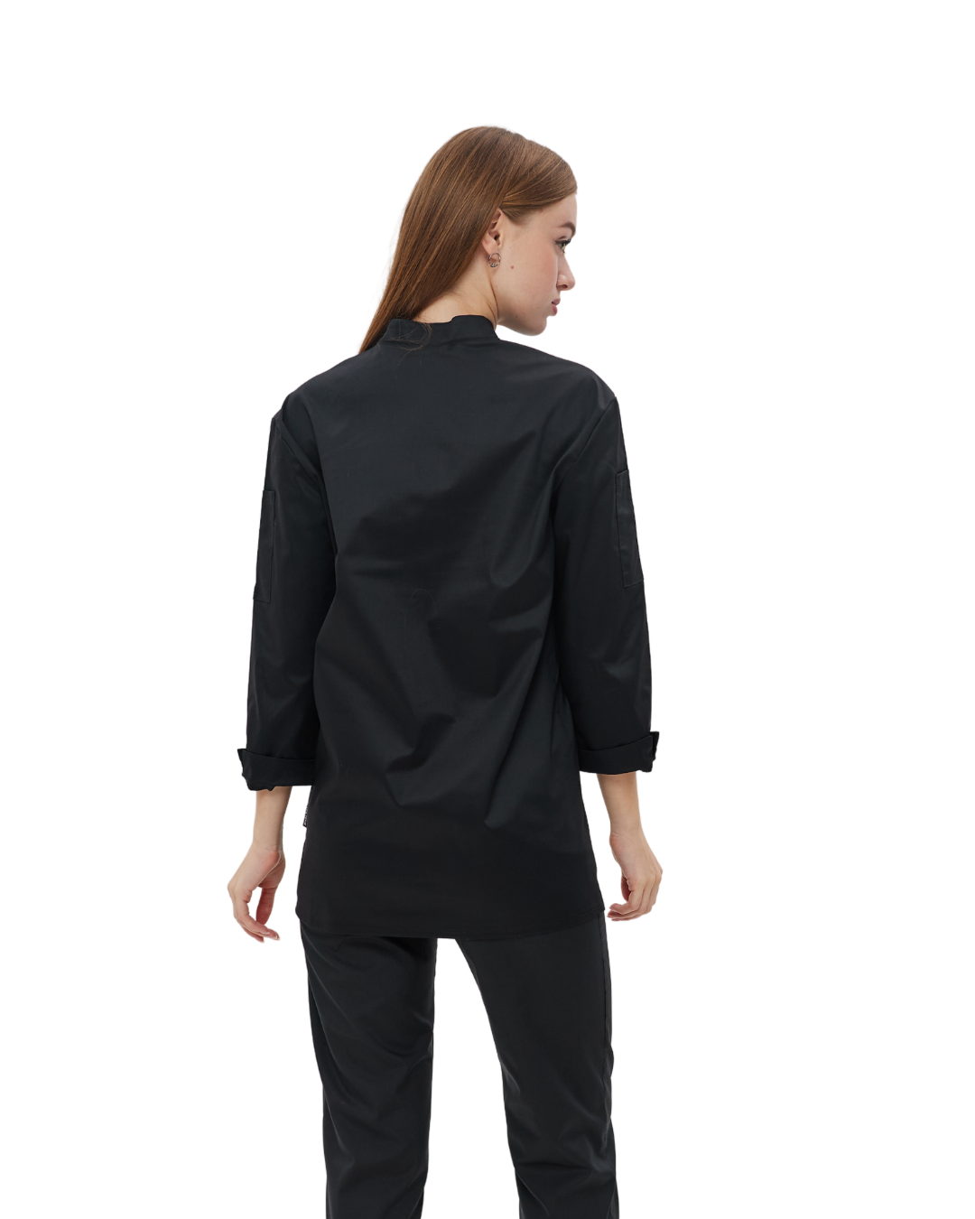 Сорочка-кітель унісекс рукав 3/4 Алекс Lux Form M Чорний (4614) - фото 7