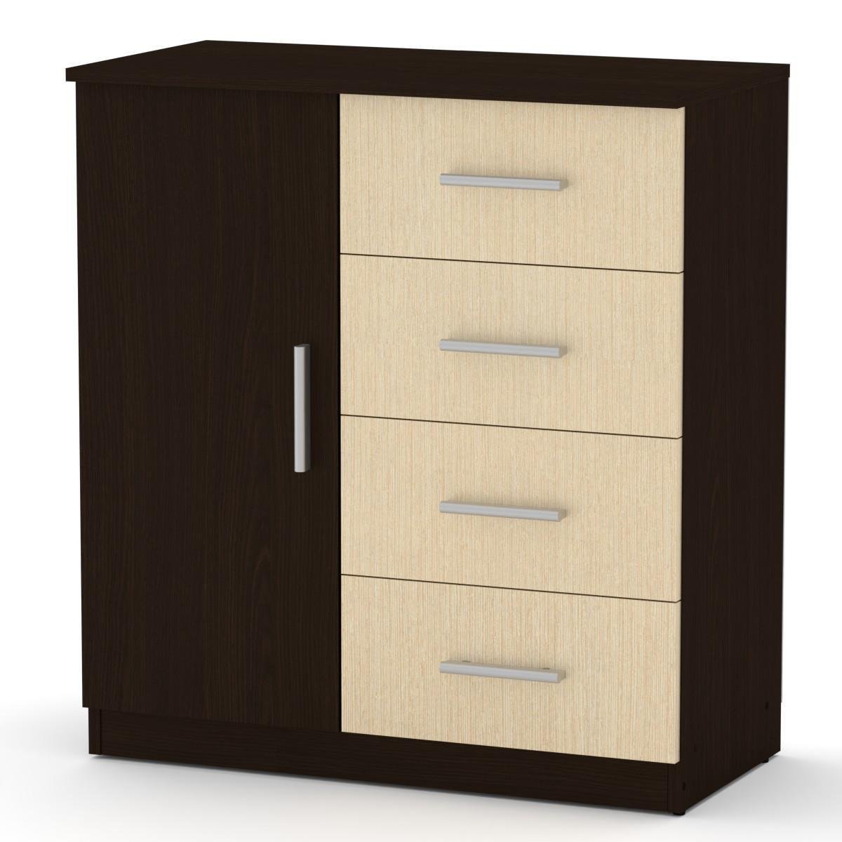 Комод для речей Компаніт 4+1А Венге комбі - фото 1 Комод для речей Компаніт 4+1А Венге комбі - фото 1