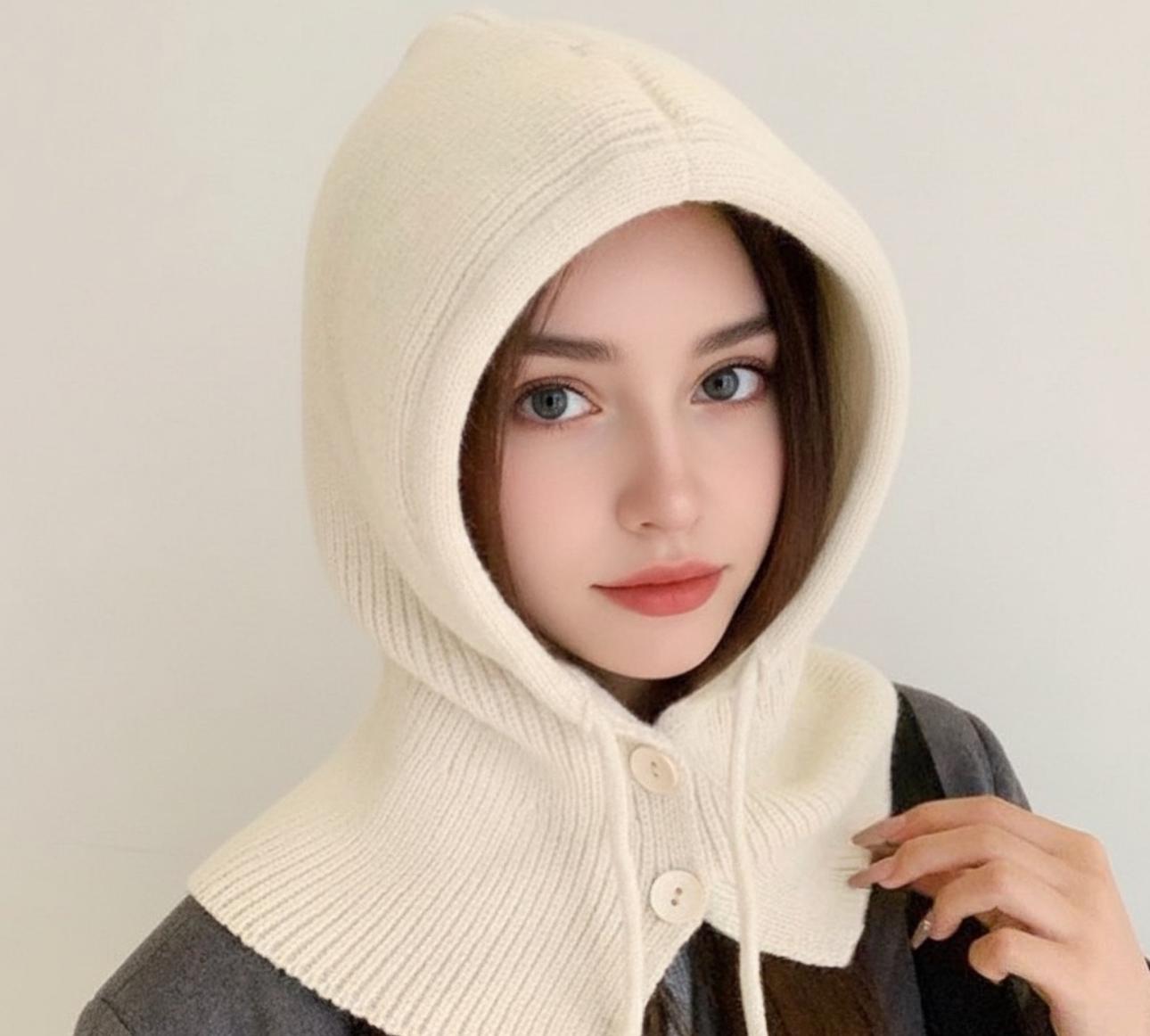 Капор теплый 2267 унисекс One size Молочный (014902) - фото 2