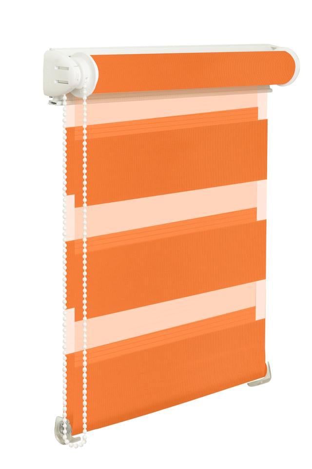 Ролета тканевая NewTex День-Ночь 60х165 см Оранжевый (205)
