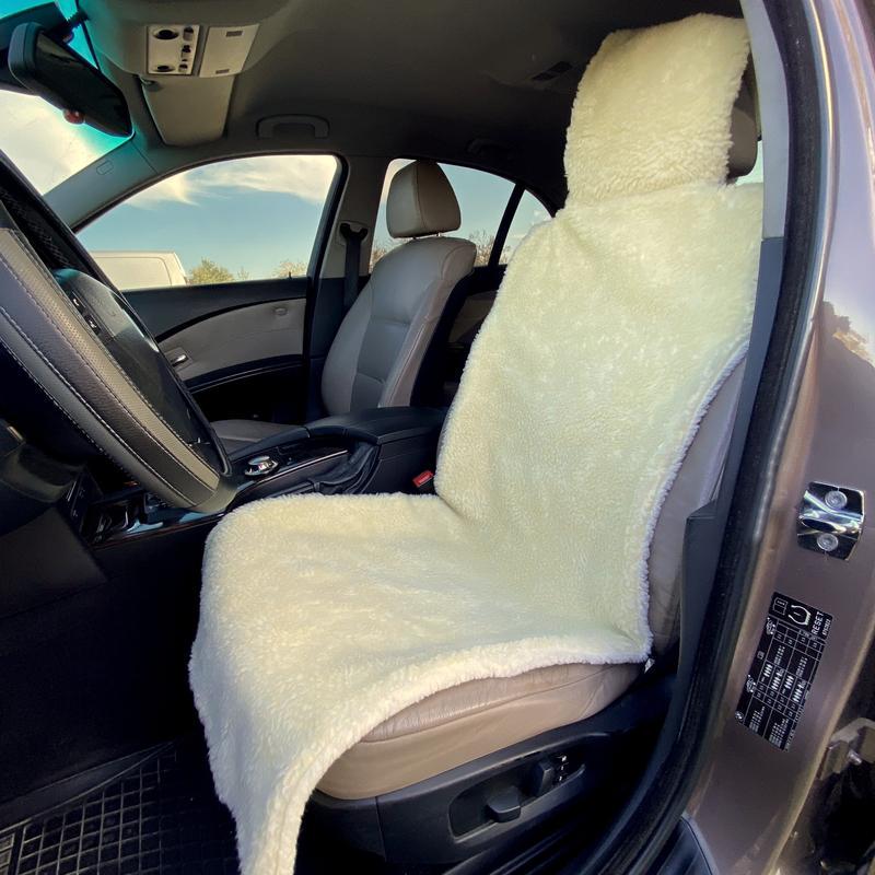 Накидка на сиденье автомобиля из овчины Sheepskin эко-шерсть 1 шт. 50 см Лимонный (275) - фото 2 Накидка на сиденье автомобиля из овчины Sheepskin эко-шерсть 1 шт. 50 см Лимонный (275) - фото 2