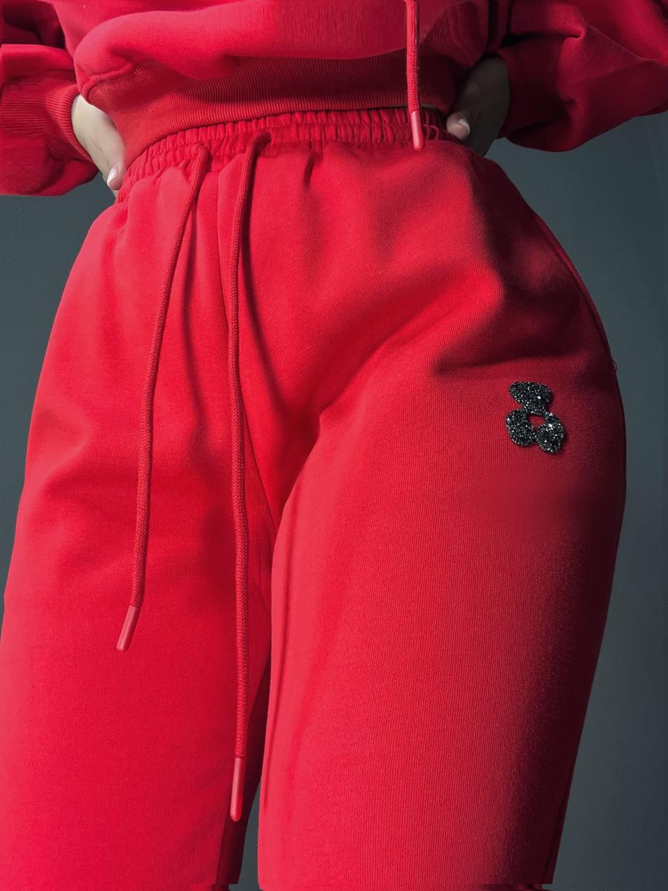 Костюм женский A-N 2735 худи с капюшоном и штаны джоггеры мишка XL Красный (2554) - фото 7 Костюм женский A-N 2735 худи с капюшоном и штаны джоггеры мишка XL Красный (2554) - фото 7