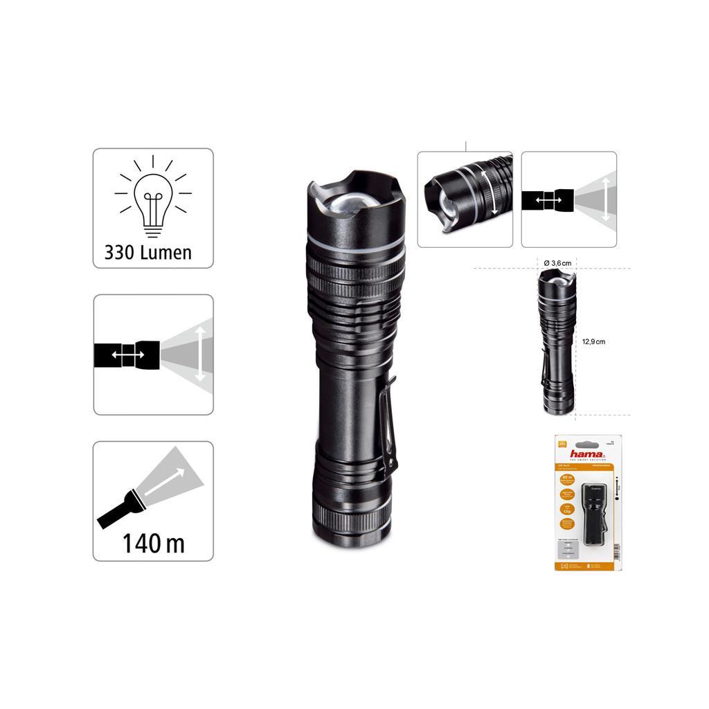 Ліхтар Hama PRO 3 LED L330 Black (00136672) - фото 2